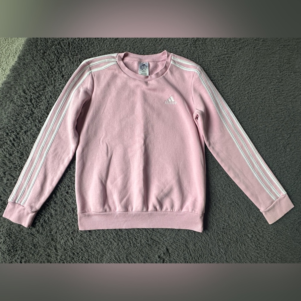 Adidas pink crewneck sweatshirt size S